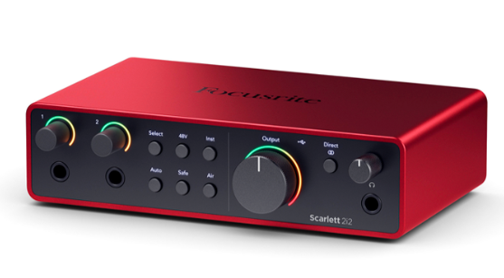 INTERFAZ DE AUDIO FOCUSRITE SCARLETT 2I2 4G